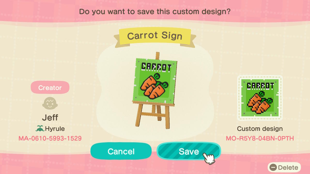 Animal Crossing New Horizons Design ID Codes, ACNH Creator IDs Database