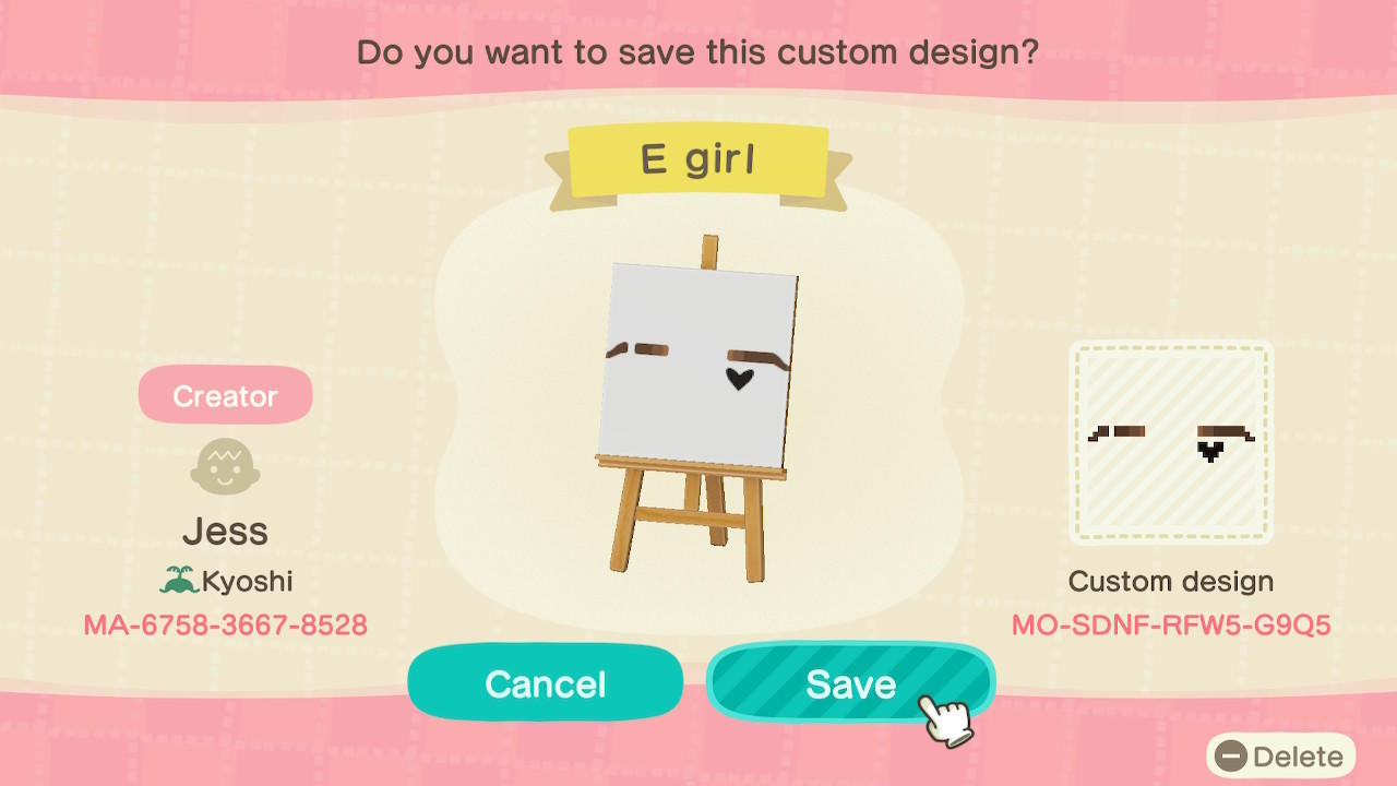 Download Animal Crossing New Horizons Design ID Codes, ACNH Creator ...