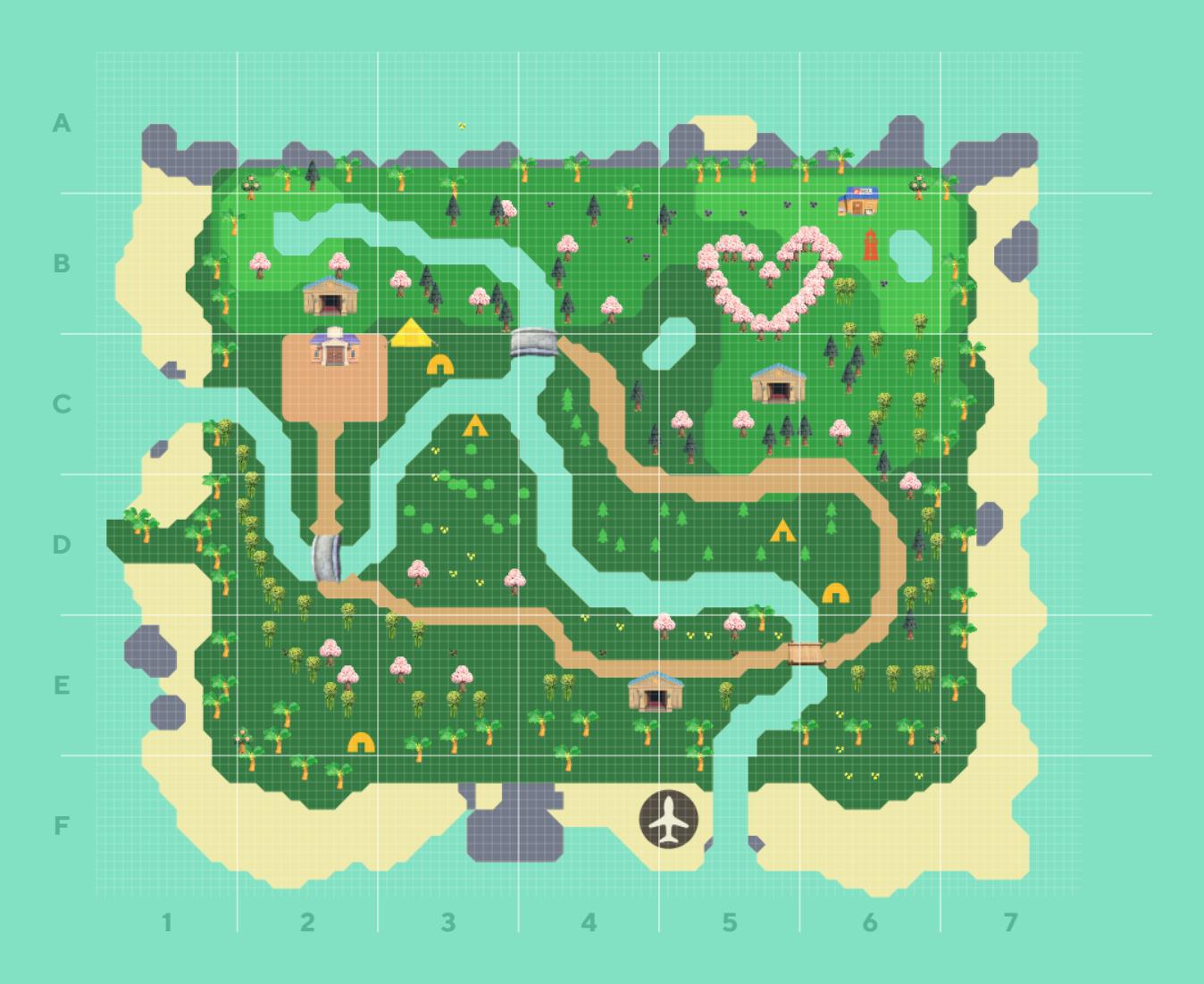 animal crossing island layout template